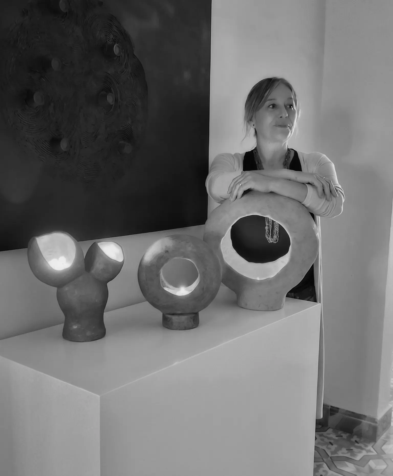 Carina Ferrario with several 53 Design Lab pieces